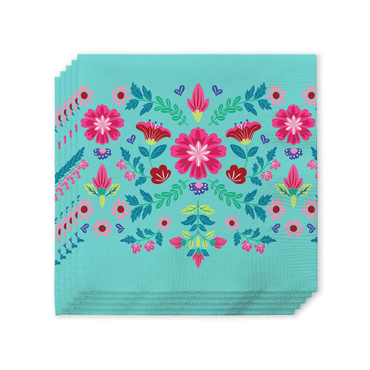 Cocktail Napkins | Flora Azul