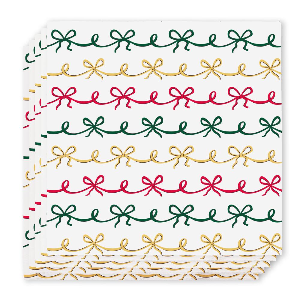 Cocktail Napkins | Christmas Bows