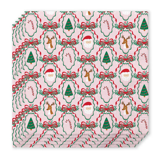 Cocktail Napkins | Christmas Cameos