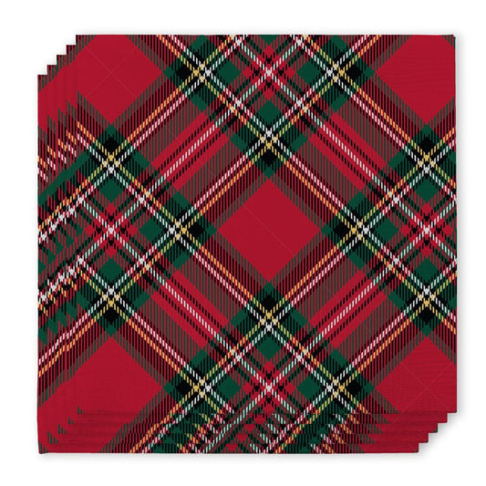 Cocktail Napkins | Christmas Plaid