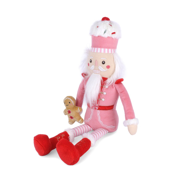 Pink Gingerbread Nutcracker Plush