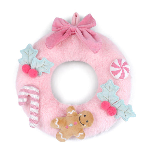 Pink Festive Wreath Plush