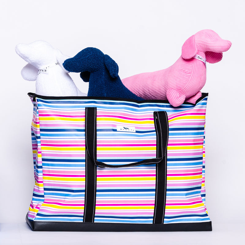 4 Boys Bag | XX-Large Zip Tote | Stripe a Pose