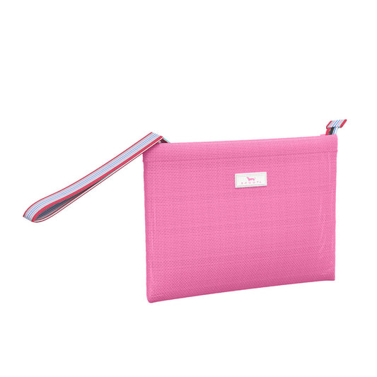 Cabana Clutch | Woven Wristlet | Bubblegum