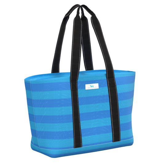 Joyride | Large Woven Tote | French Blue and Pool