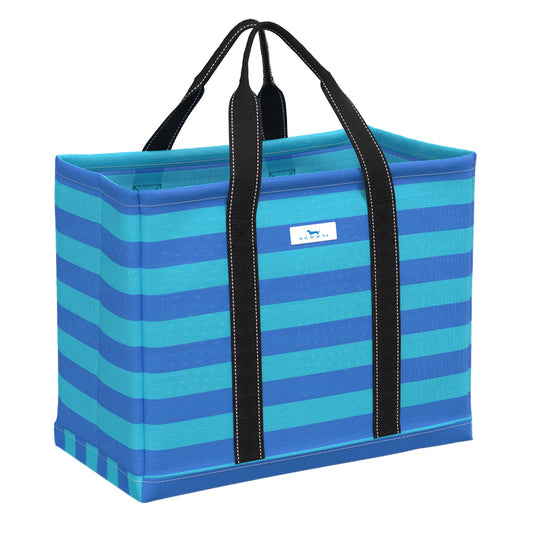 Roadtripper | Medium Woven Tote | French Blue and Pool