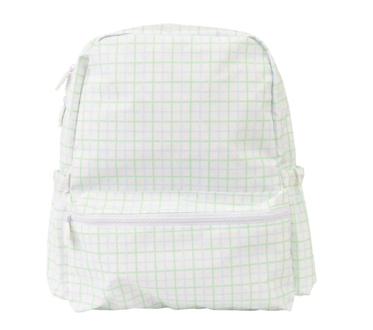 Small Backpack | Blue/Green Windowpane