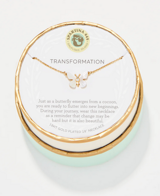 SLV Necklace 18" - Transformation/MOP Monarch