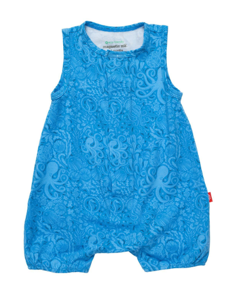 Seas The Day Blue Magnetic Romper