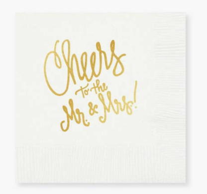 Cocktail Napkins -  Cheers to Mr. & Mrs.