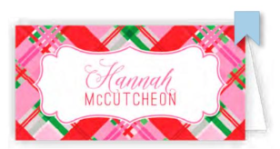 Placecard - Pink/Red Plaid