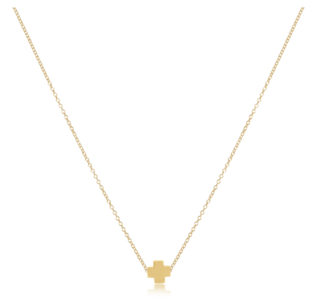 16" Necklace Gold - Signature Cross Gold