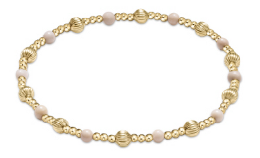 Dignity Sincerity Pattern 4mm Bead Bracelet - Riverstone