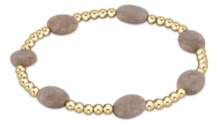 Admire Gold 3mm Bead Bracelet - Riverstone