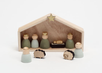 Flocked Nativity