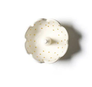 Ring Dish | Scallop | Gold Swiss Dot