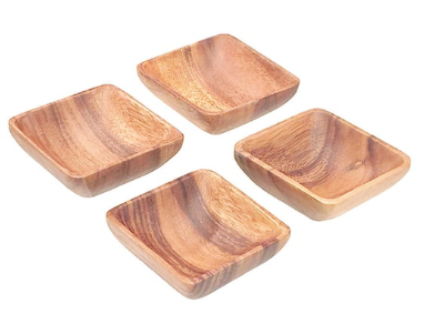 Acacia Wood Square Sauce Dish