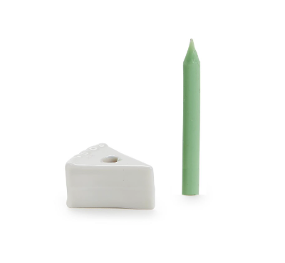 May All Your Wishes Come True | Slice of Cake with Candle in Gift Box