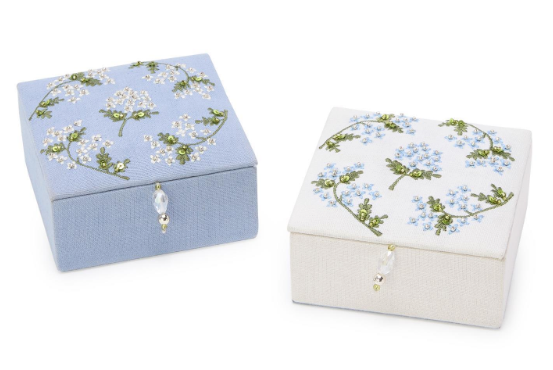 Small Hydrangea Jewelry Box | Assorted Colors