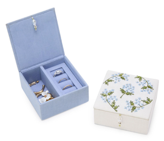 Small Hydrangea Jewelry Box | Assorted Colors