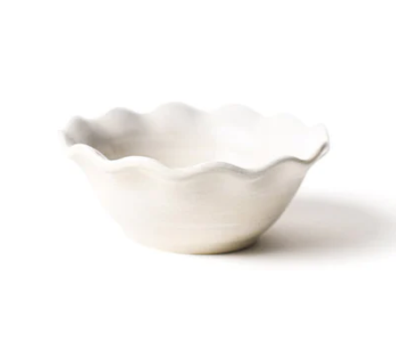Signature White Ruffle Dipping Bowl