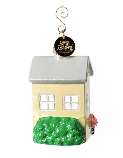 Shaped Glass Ornament | House Welcome