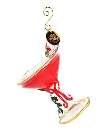 Shaped Glass Ornament | Christmas Cocktail Glass