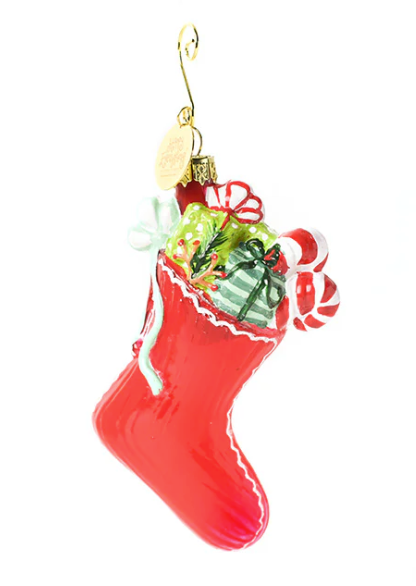 Shaped Glass Ornament | Stuffed Stocking