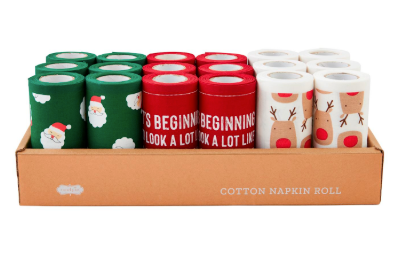 Christmas Napkin Rolls | Assorted Styles