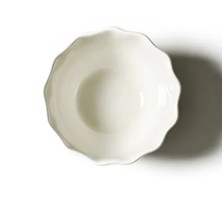 Signature White Ruffle Appetizer Bowl