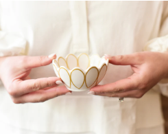 Deco Gold Scallop Dipping Bowl