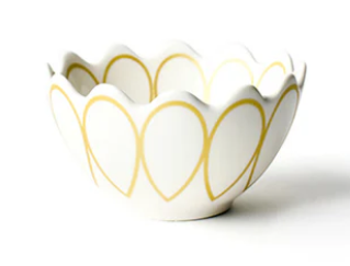 Deco Gold Scallop Appetizer Bowl