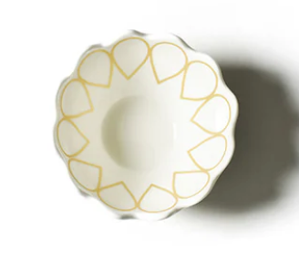 Deco Gold Scallop Appetizer Bowl