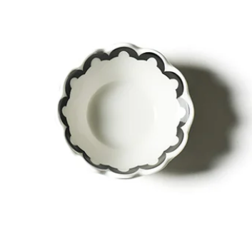 Arabesque Black Scallop Dipping Bowl