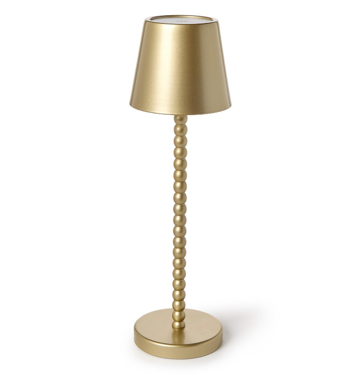 LED Cordless Table Lamp | Gold Beaded