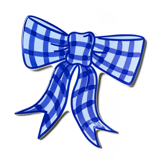 HE Blue Gingham Bow Attachment
