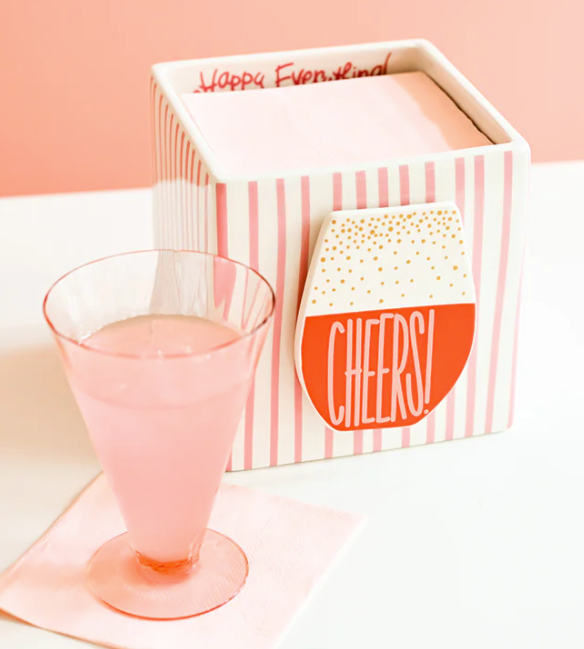 HE Medium Nesting Cube | Pink Skinny Stripe