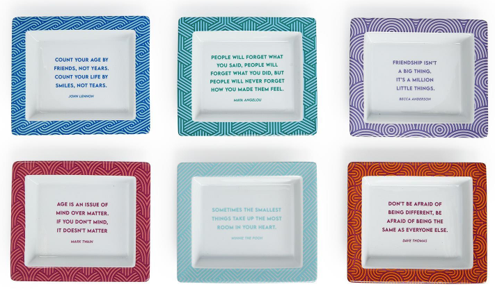 Classic Wise Saying Porcelain Tray in Gift Box | Assorted Styles