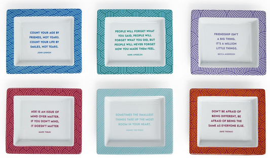 Classic Wise Saying Porcelain Tray in Gift Box | Assorted Styles
