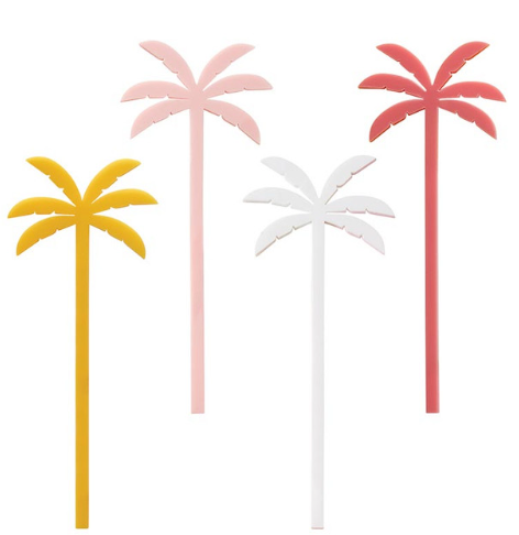 Acrylic Stir Sticks | Palm Trees