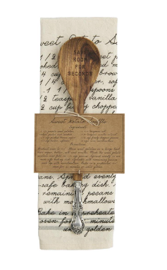Thanksgiving Recipe Spoon & Towel Set | Sweet Potato
