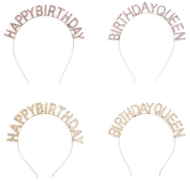 Birthday Rhinestone Headband | Assorted Colors/Styles