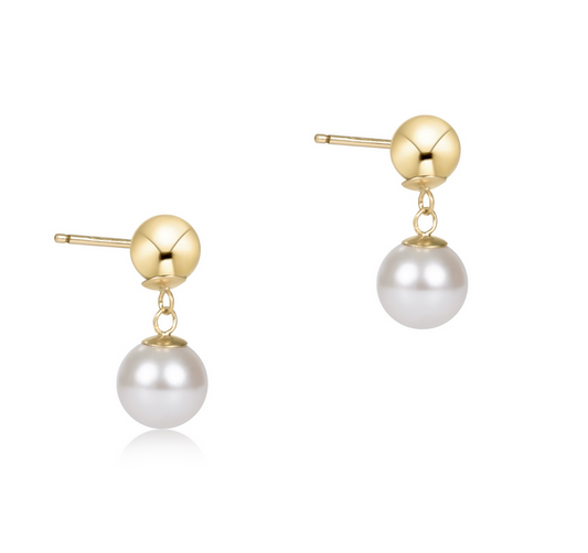 Classic 10mm Ball Drop Stud | Pearl