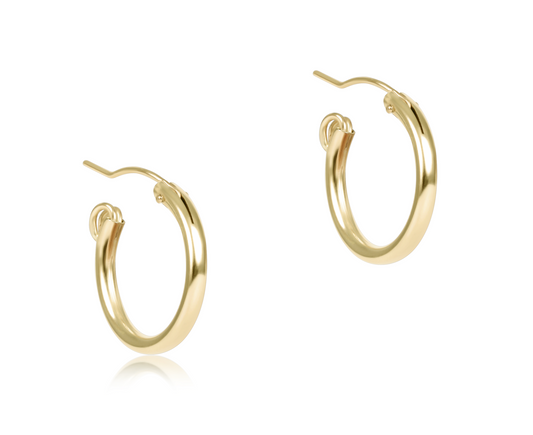 Round Gold 0.5" Hoop | Smooth