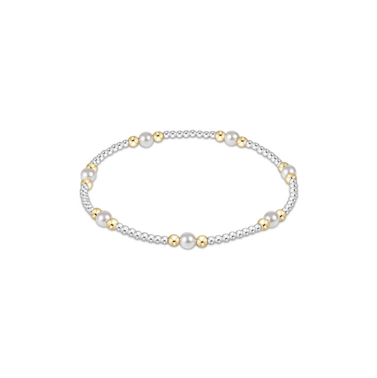 Purpose Pearl 4mm Bead Bracelet | Mixed Metal