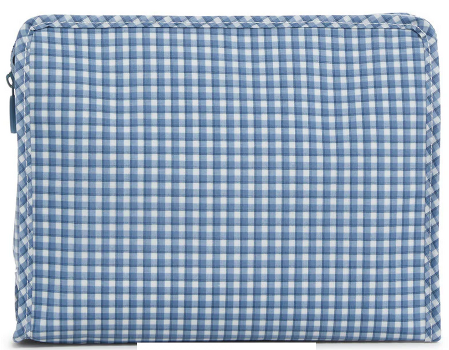 Small Roadie Zip Pouch | Rodeo Check Indigo