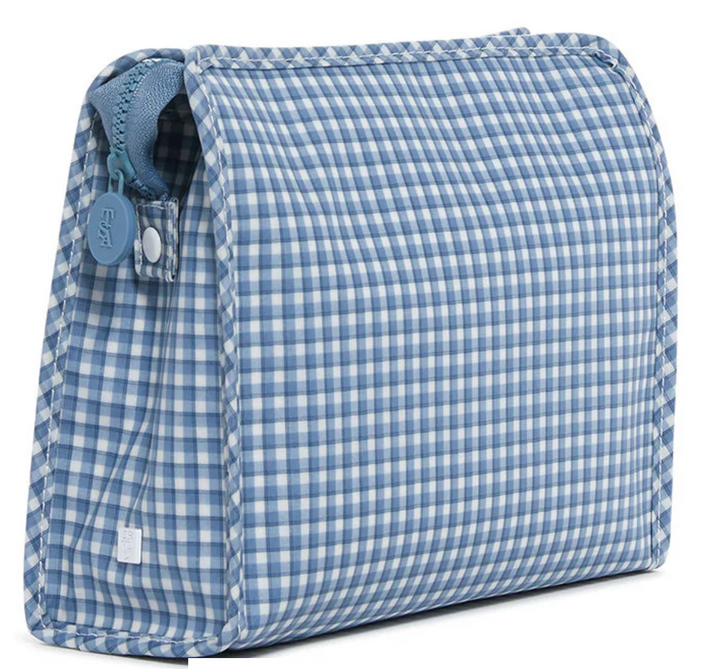Small Roadie Zip Pouch | Rodeo Check Indigo