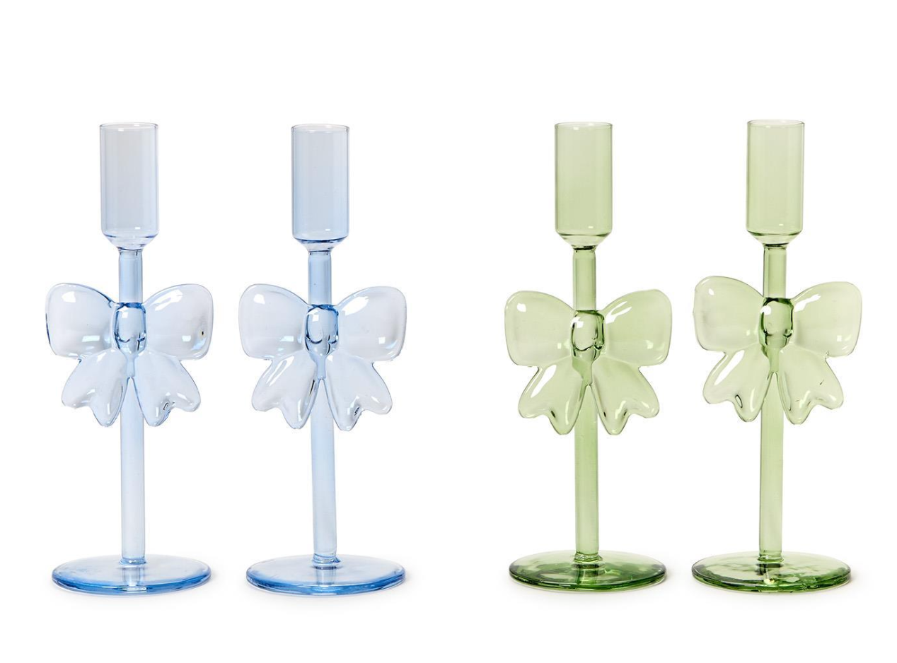 Bow Taper Candle Holder | Assorted Colors