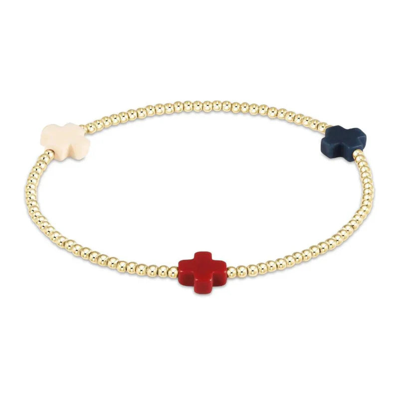 Bracelet | Signature Cross Gold 2mm | Firecracker