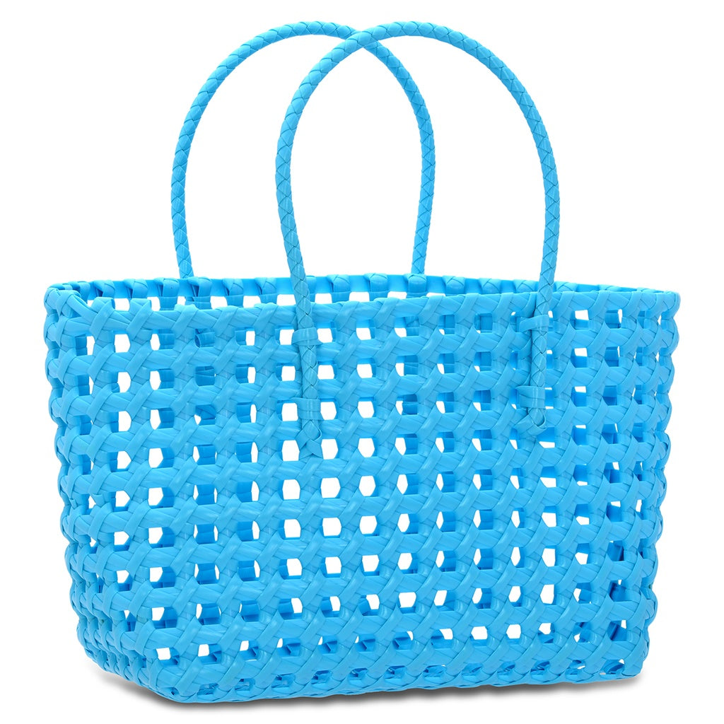 Small Blue Woven Tote